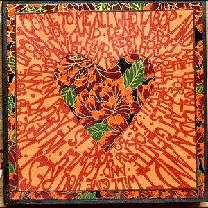 One of a kind handmade scripture art